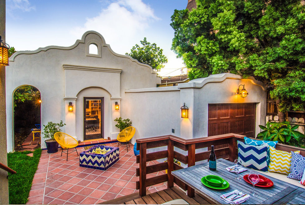 Contemporary Spanish Backyard - Mission Tile West
